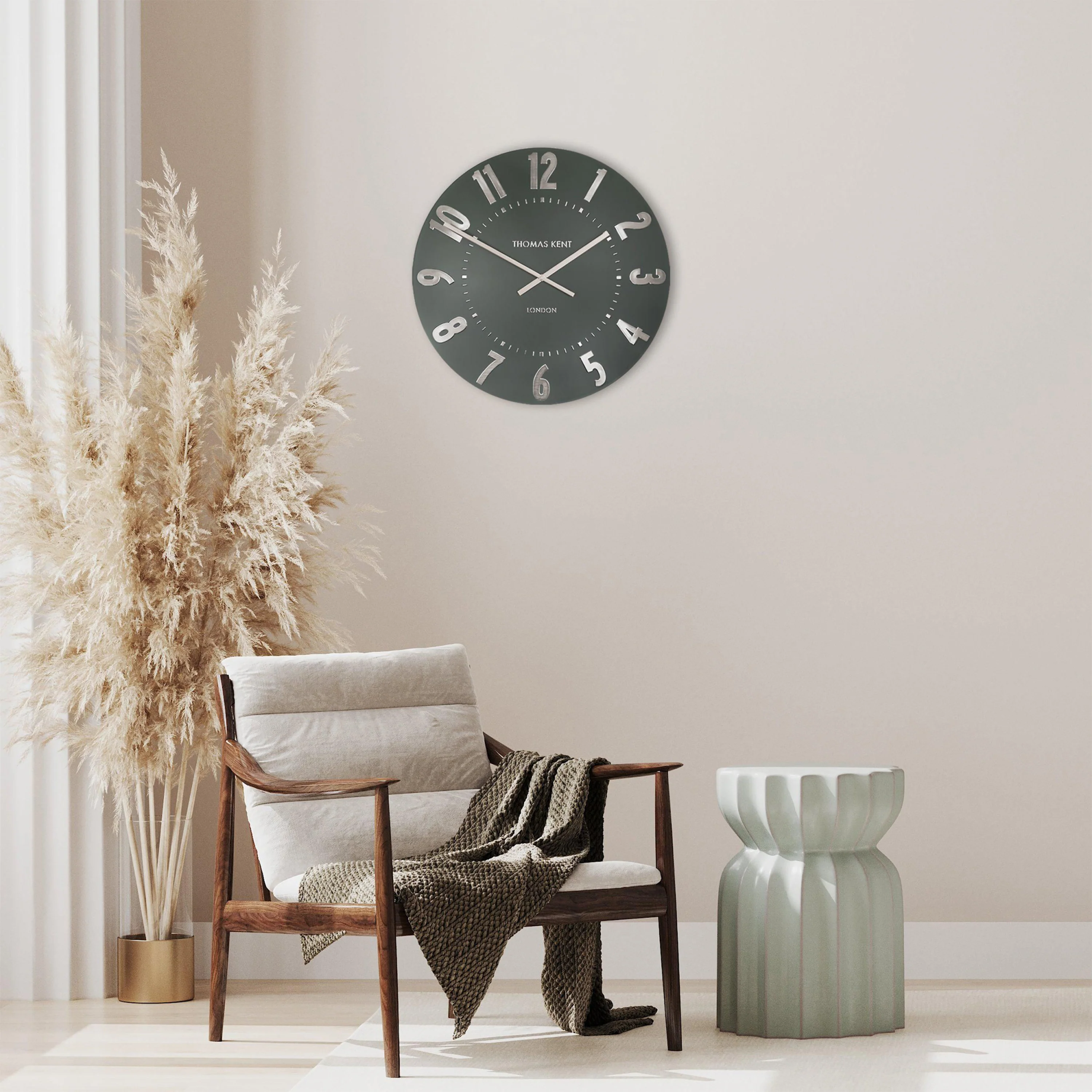 20 Mulberry Wall Clock Olive Green