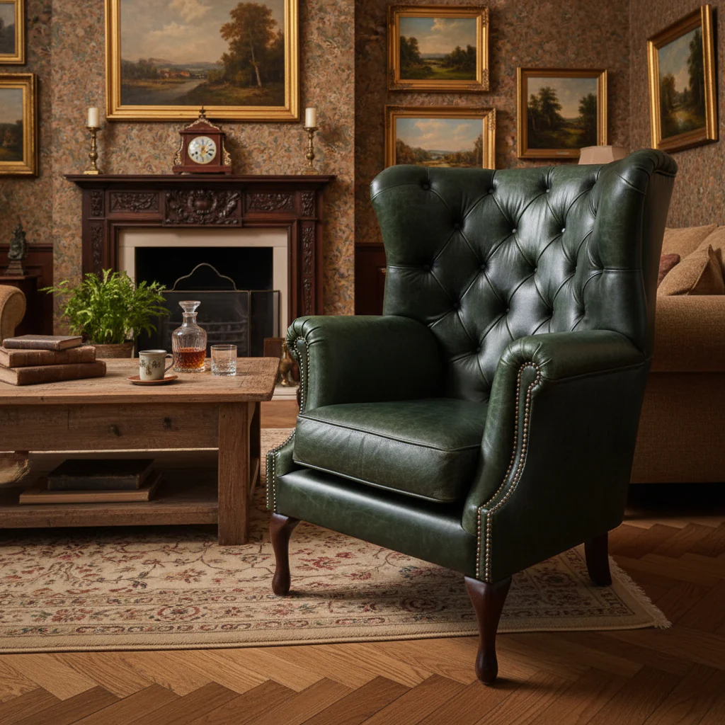 Albert Leather Armchair - Image 4