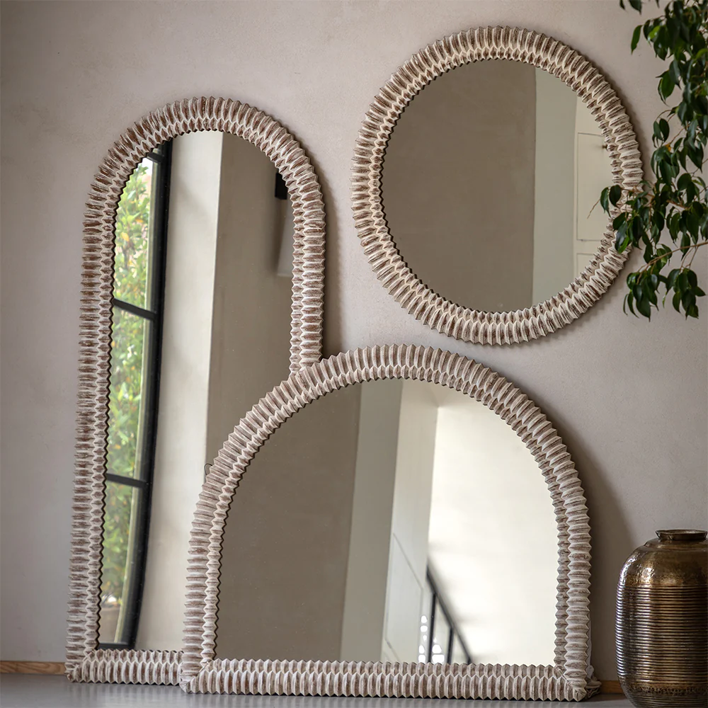 Alta White Round Mirror - Image 4