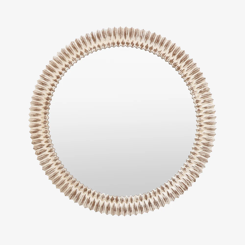 Alta White Round Mirror - Image 5