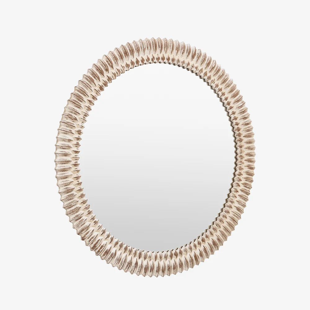 Alta White Round Mirror - Image 7