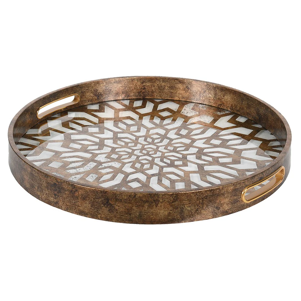 Antique Gold Mosaic Tray - Image 4