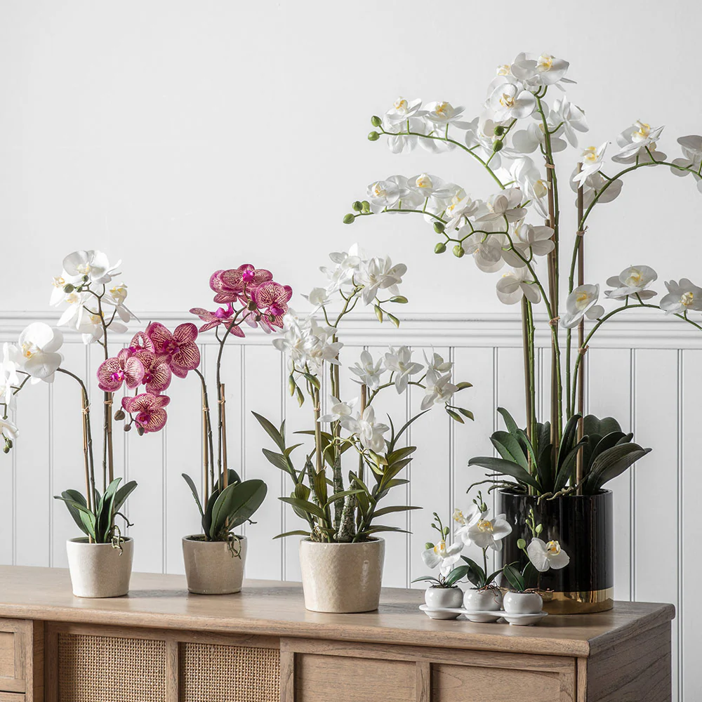 Artificial Orchid Pink with Ceramic Pot - Image 2