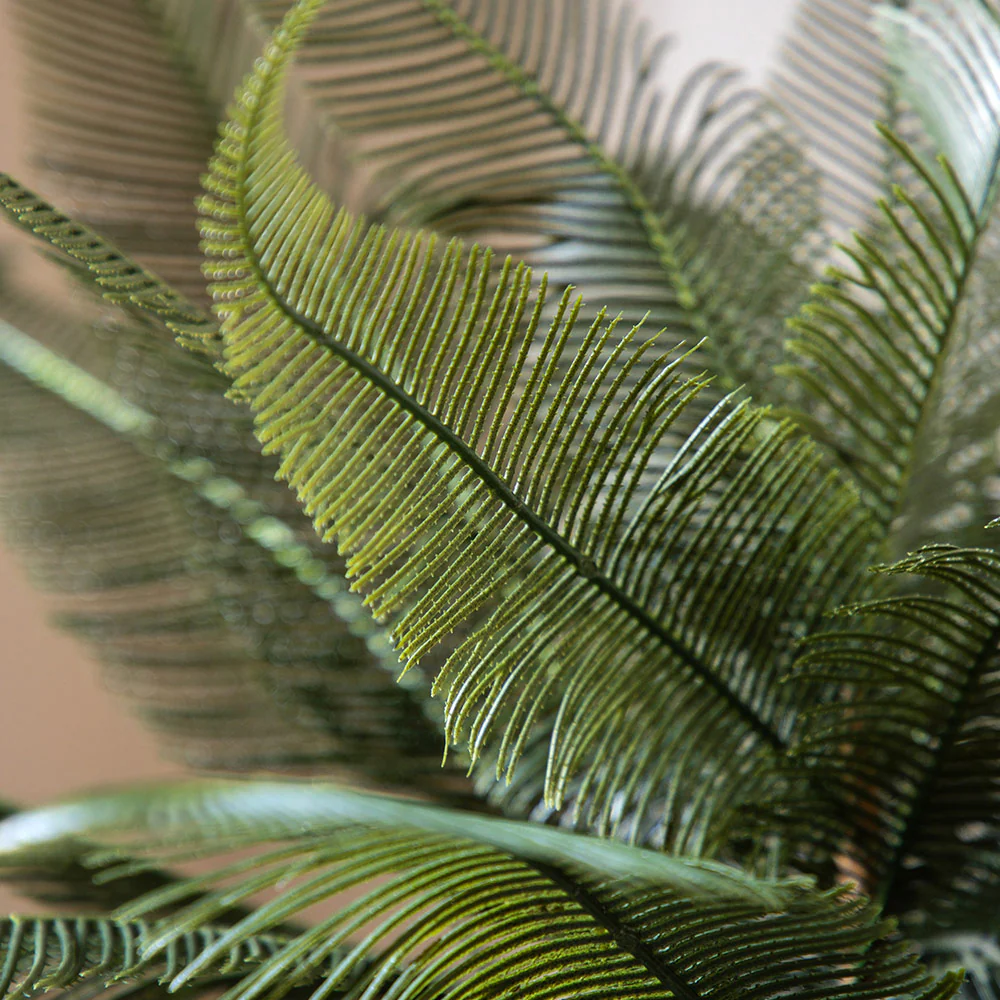 Artificial Wide Fern in Concrete Pot - Image 3
