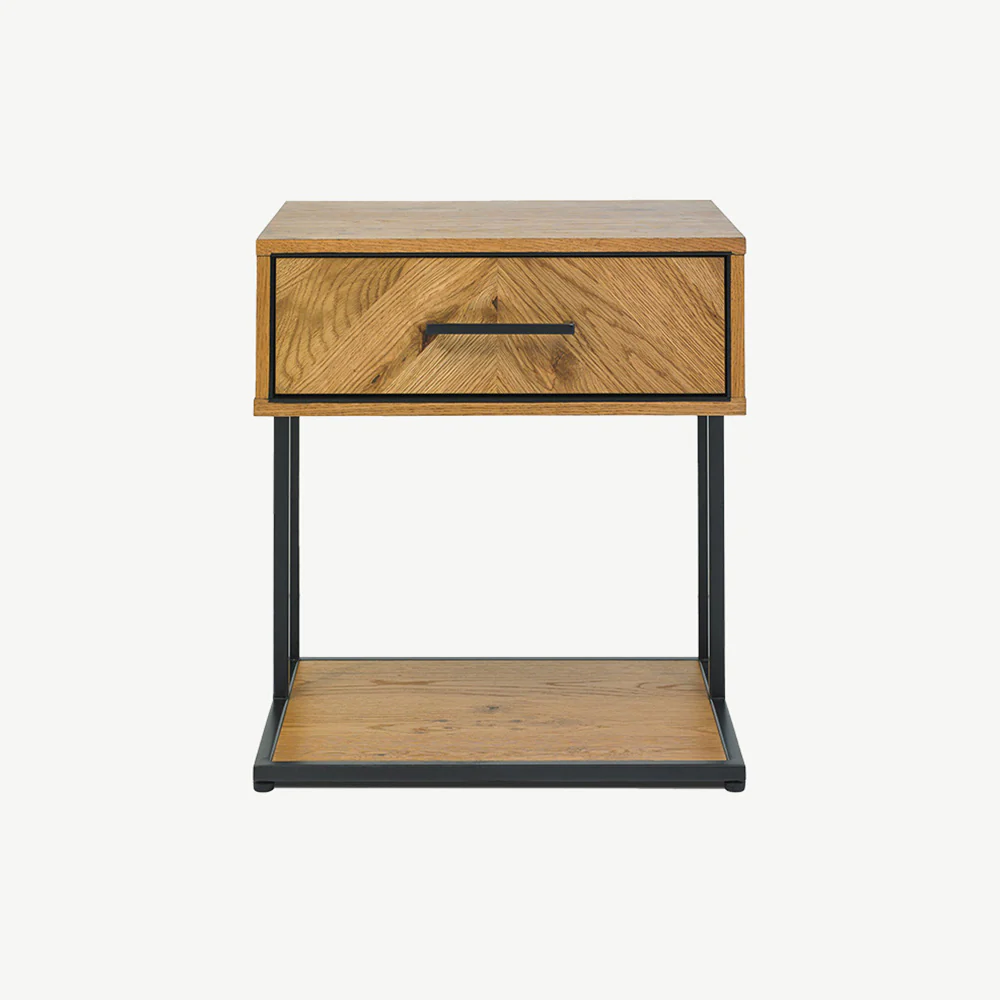 Birchwood Rustic Oak 1 Drawer Nightstand - Image 2