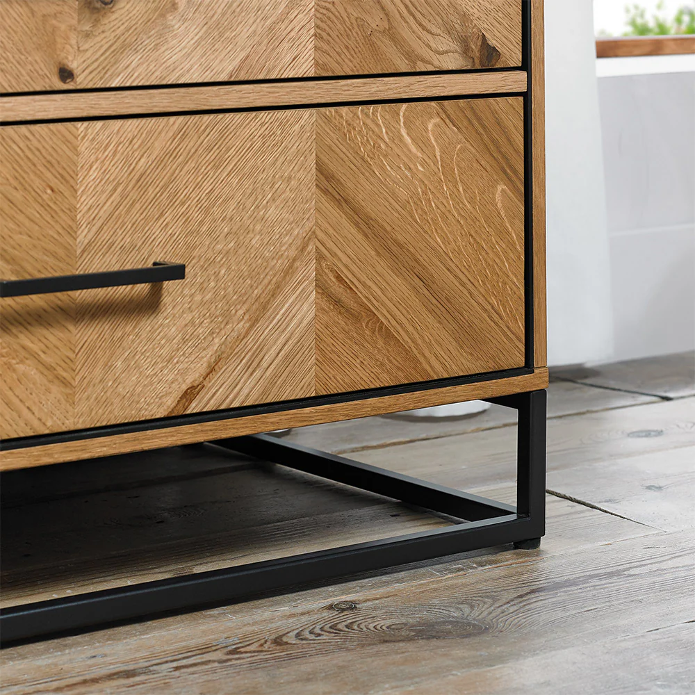 Birchwood Rustic Oak 3 Drawer Chest - Image 3