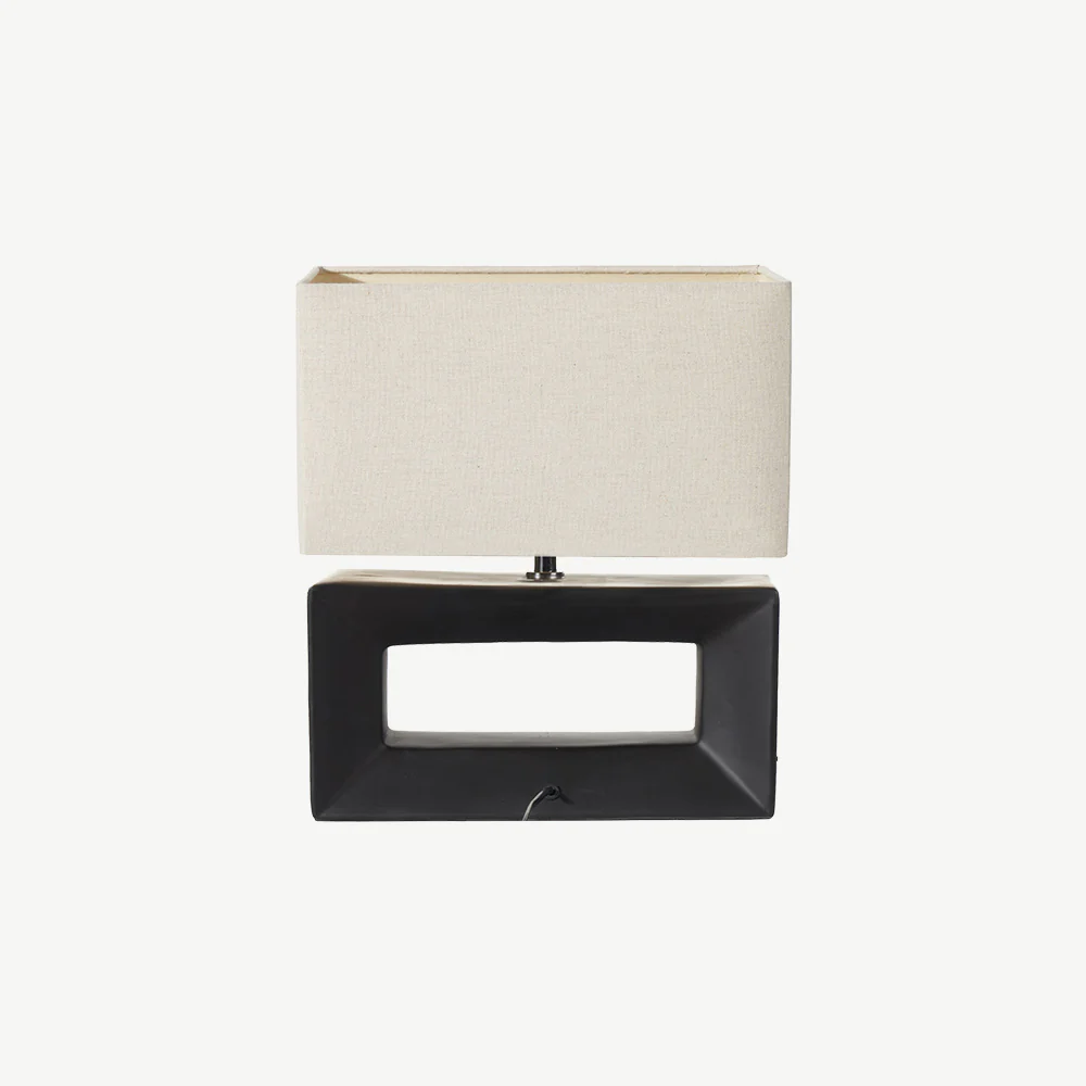 Black Block Table Lamp - Image 4