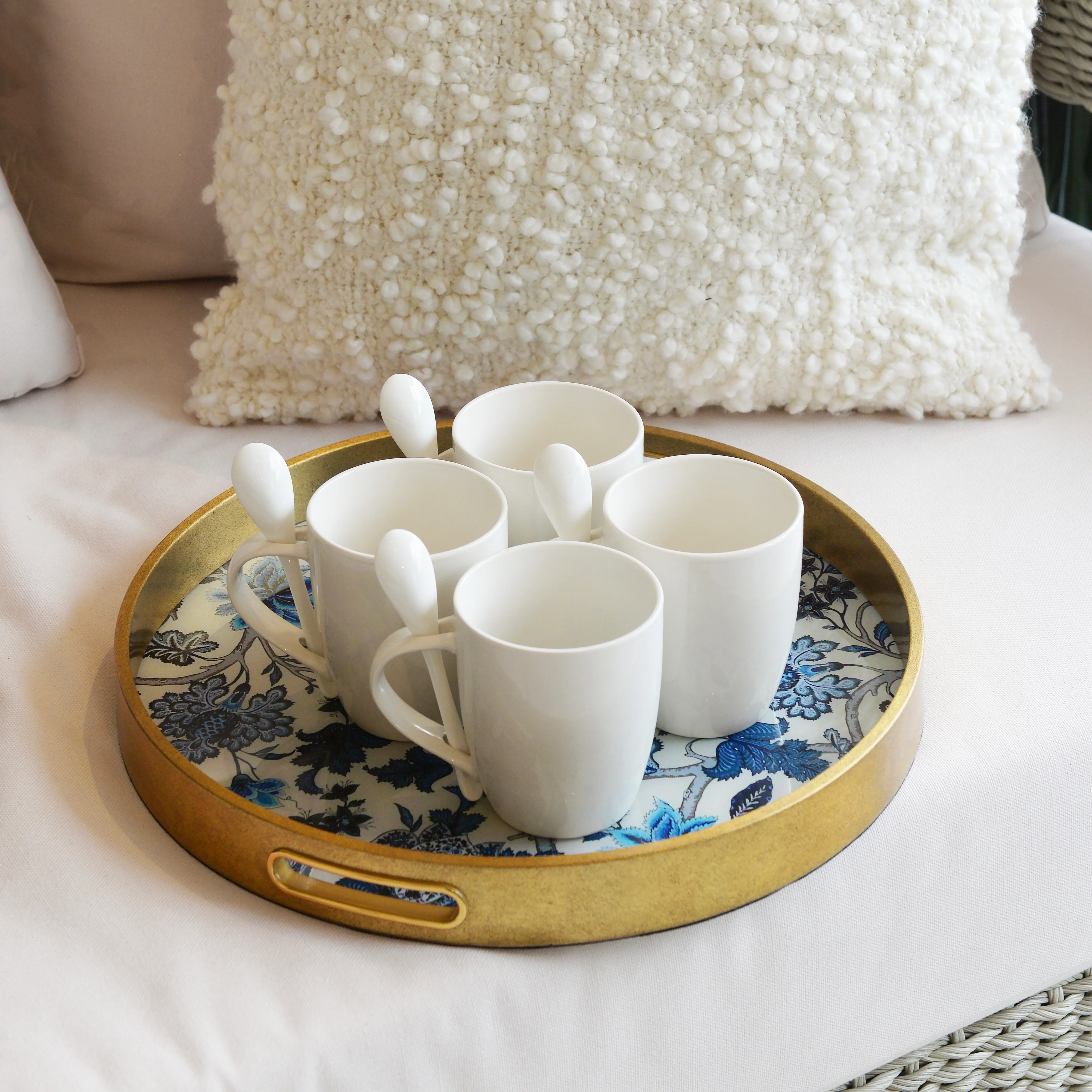 Blue Floral Tray - Image 2