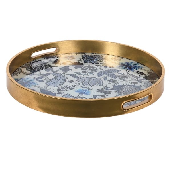 Blue Floral Tray - Image 3