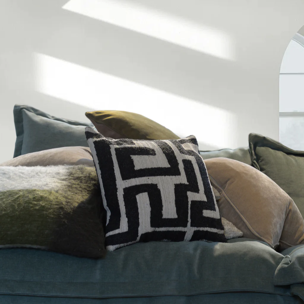 Boucle Geometric Cushion