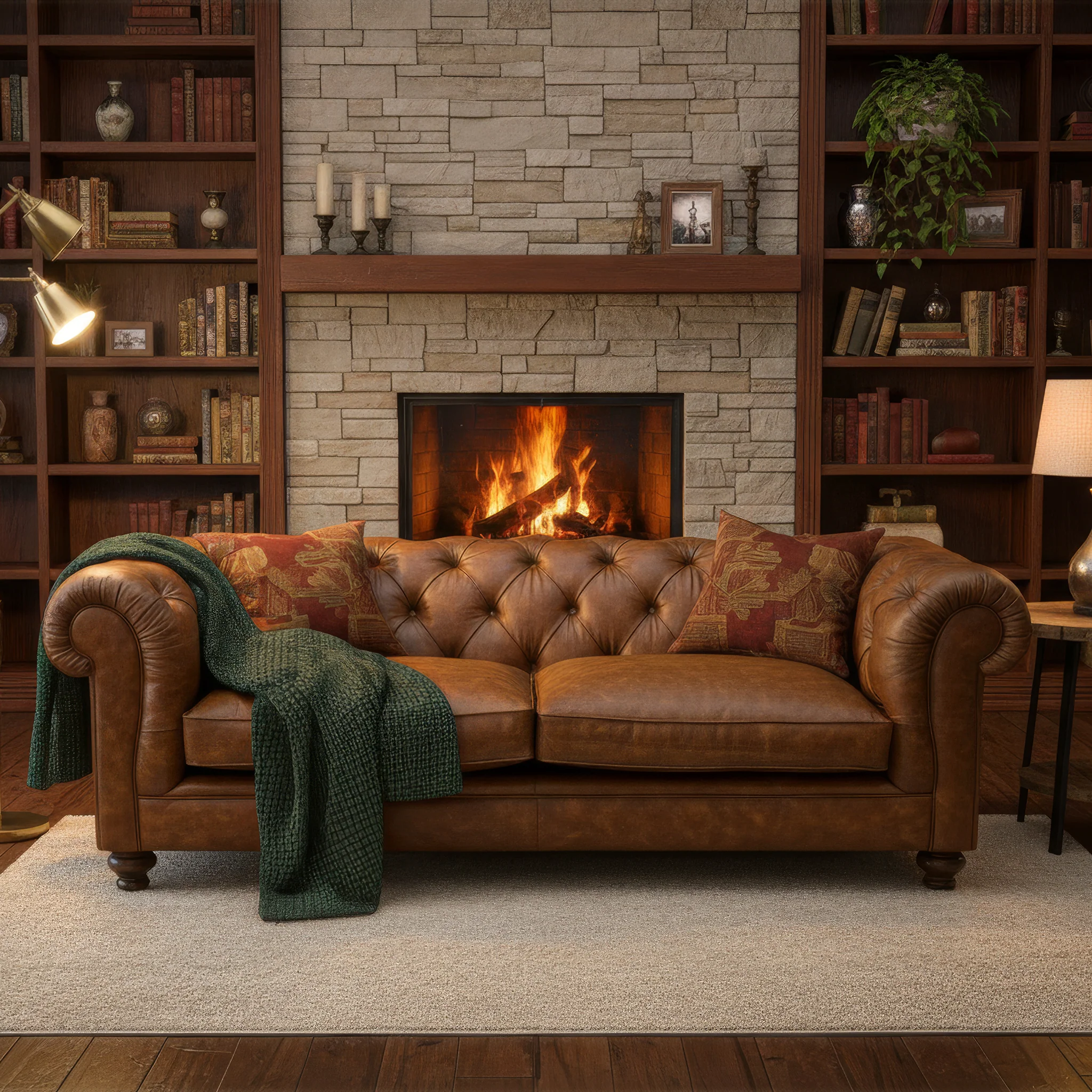 Britannia Rub-off Leather Sofa