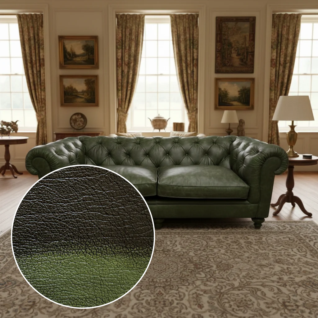 Britannia Rub-off Leather Sofa - Image 12
