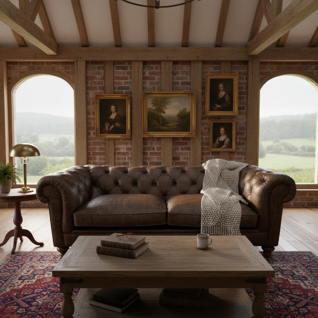 Britannia Rub-off Leather Sofa - Image 13