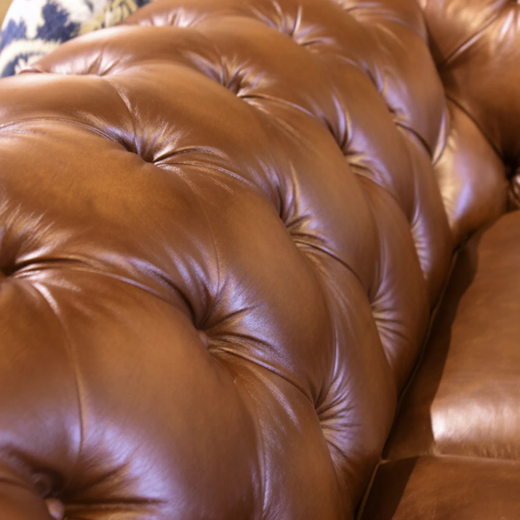 Britannia Rub-off Leather Sofa - Image 4