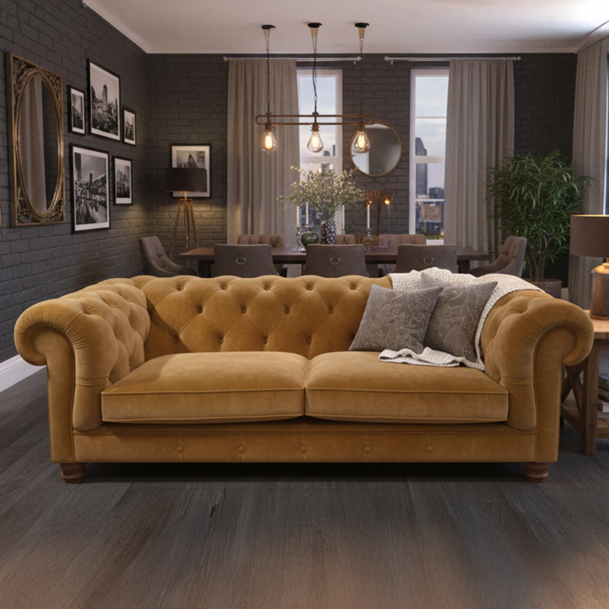 Britannia Velvet Sofa - Image 7
