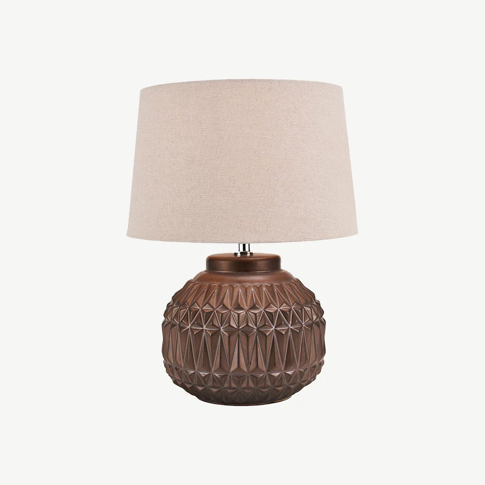 Aztec Texture Ceramic Table Lamp - Image 2