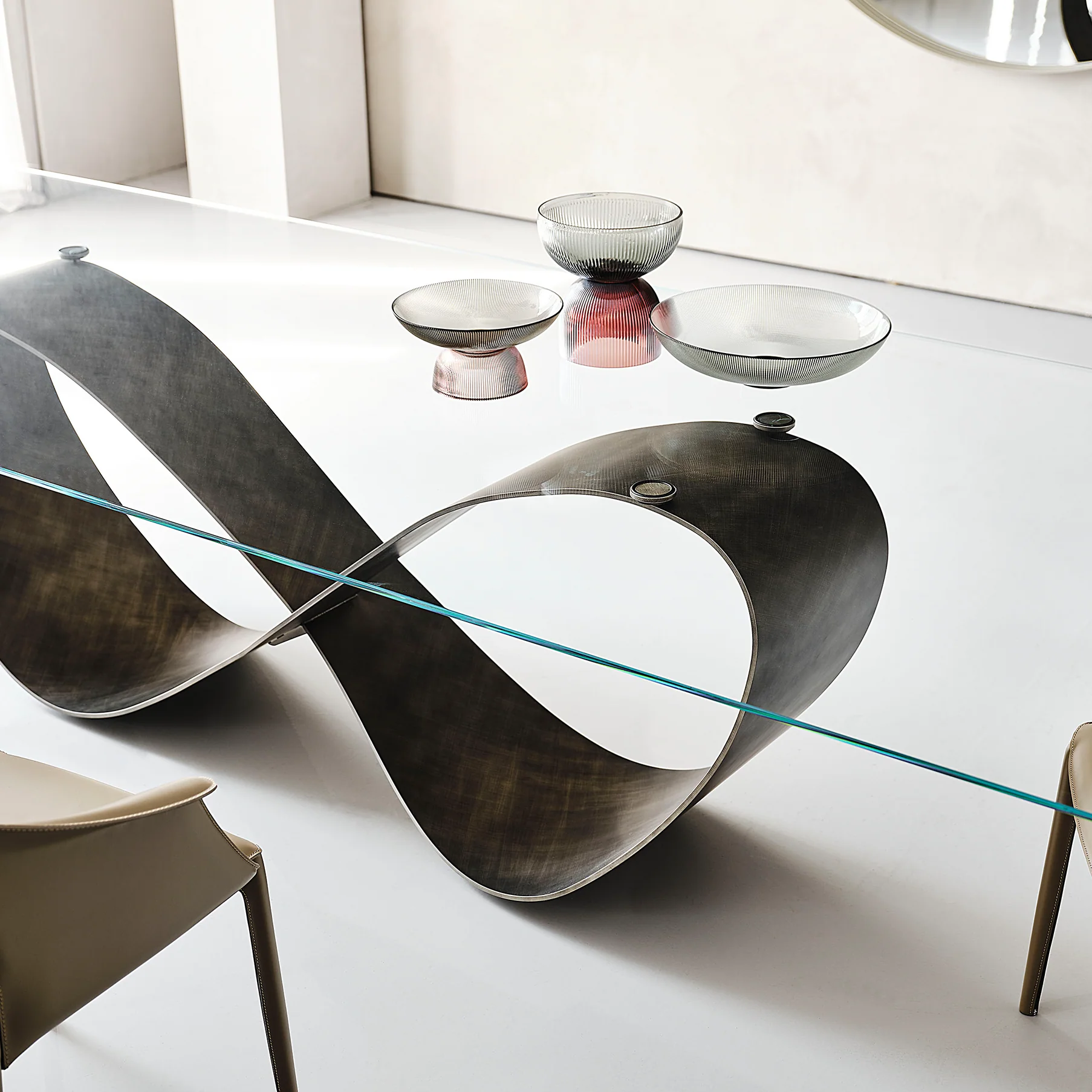 Cattelan Italia Butterfly Glass Dining Table - Image 2
