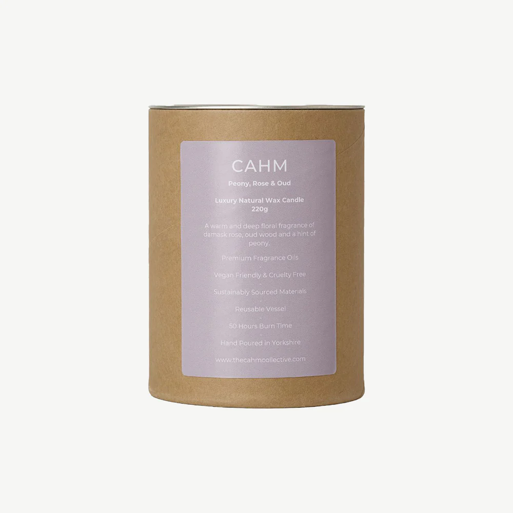 Cahm Peony, Rose & Oud Candle - Image 5