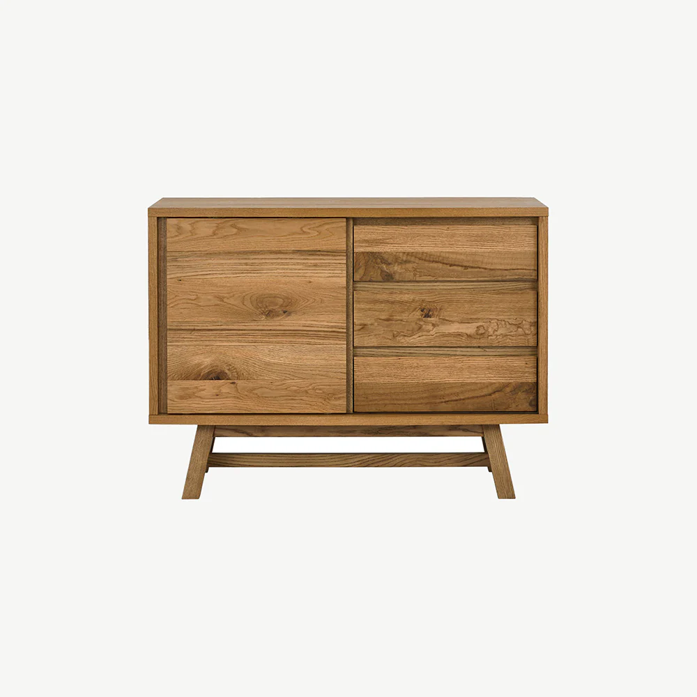 Highgate Rustic Oak Narrow Sideboard - Image 2