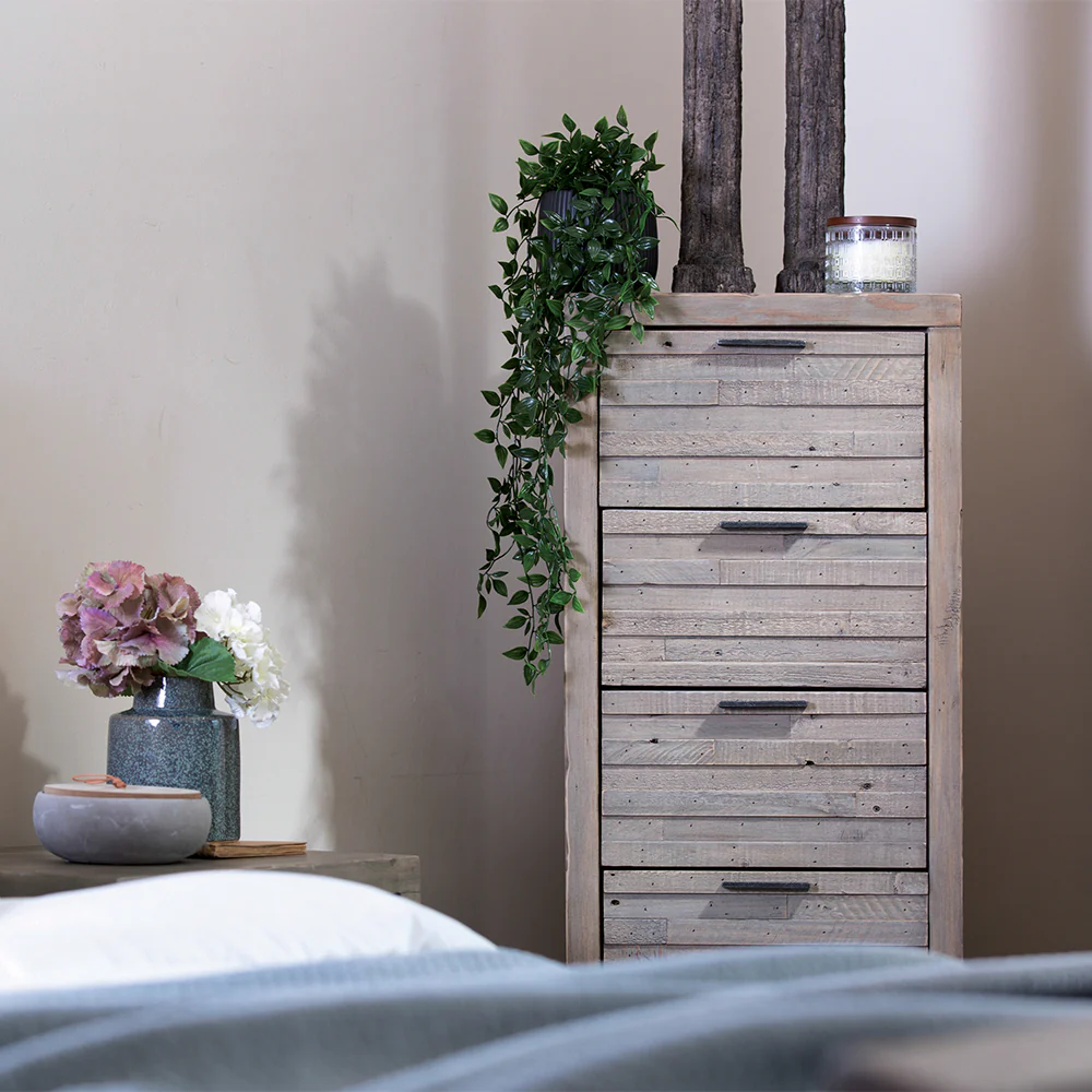 Camia Grey 6 Drawer Tallboy - Image 3