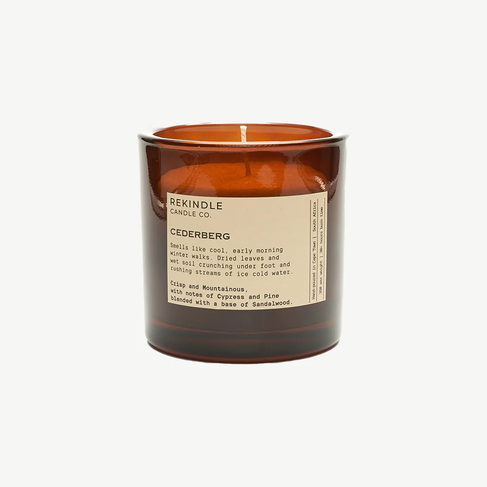 Cederberg Amber Large Glass Candle
