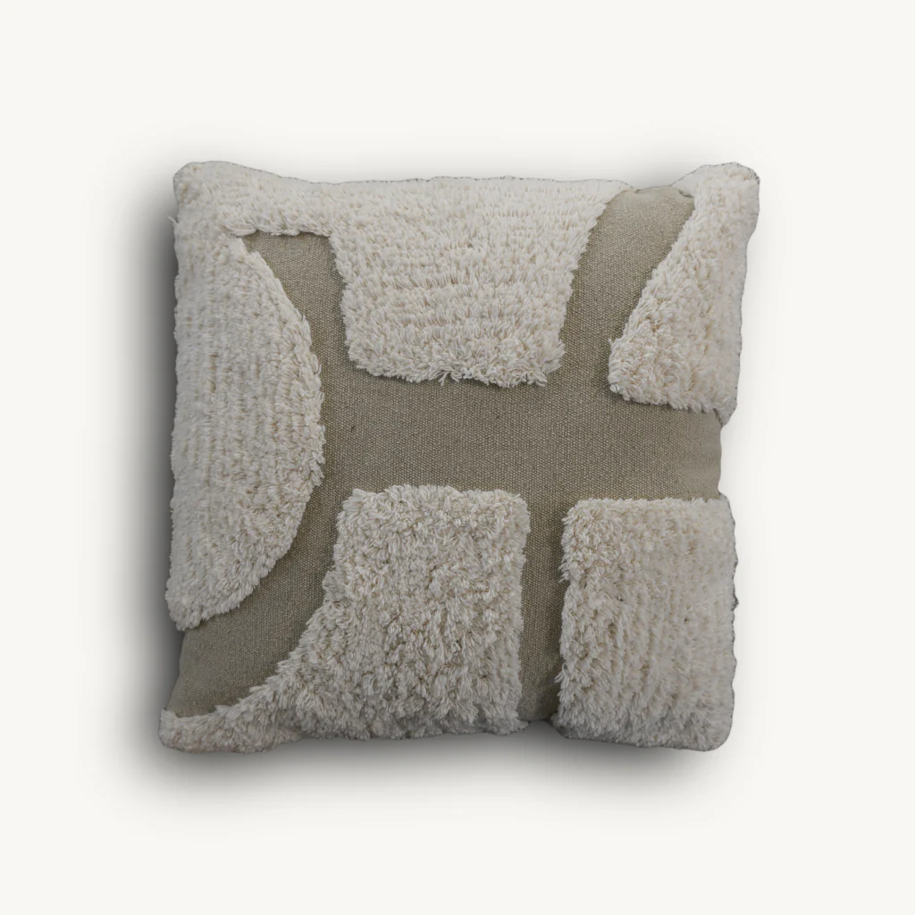 Cream & Sand Two Tone Cushion - Image 3