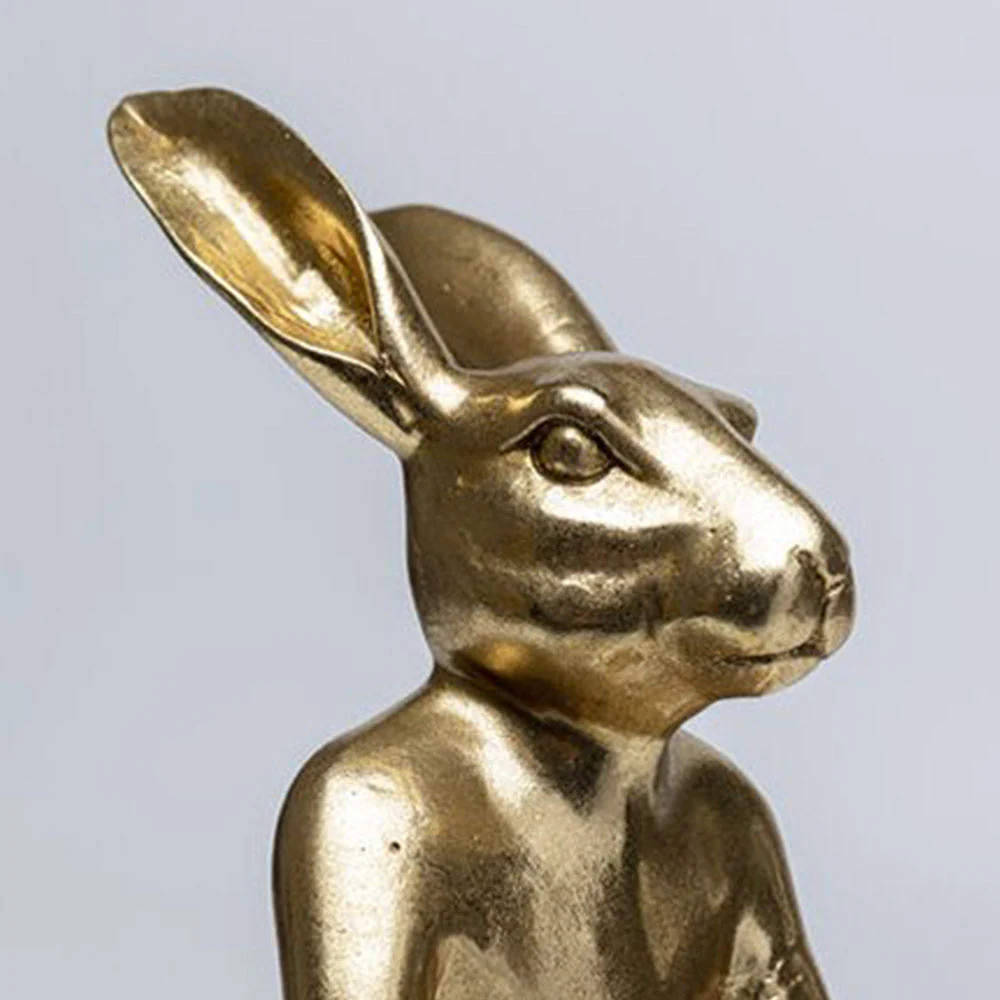 Cycling Golden Rabbit Sculpture - Image 4
