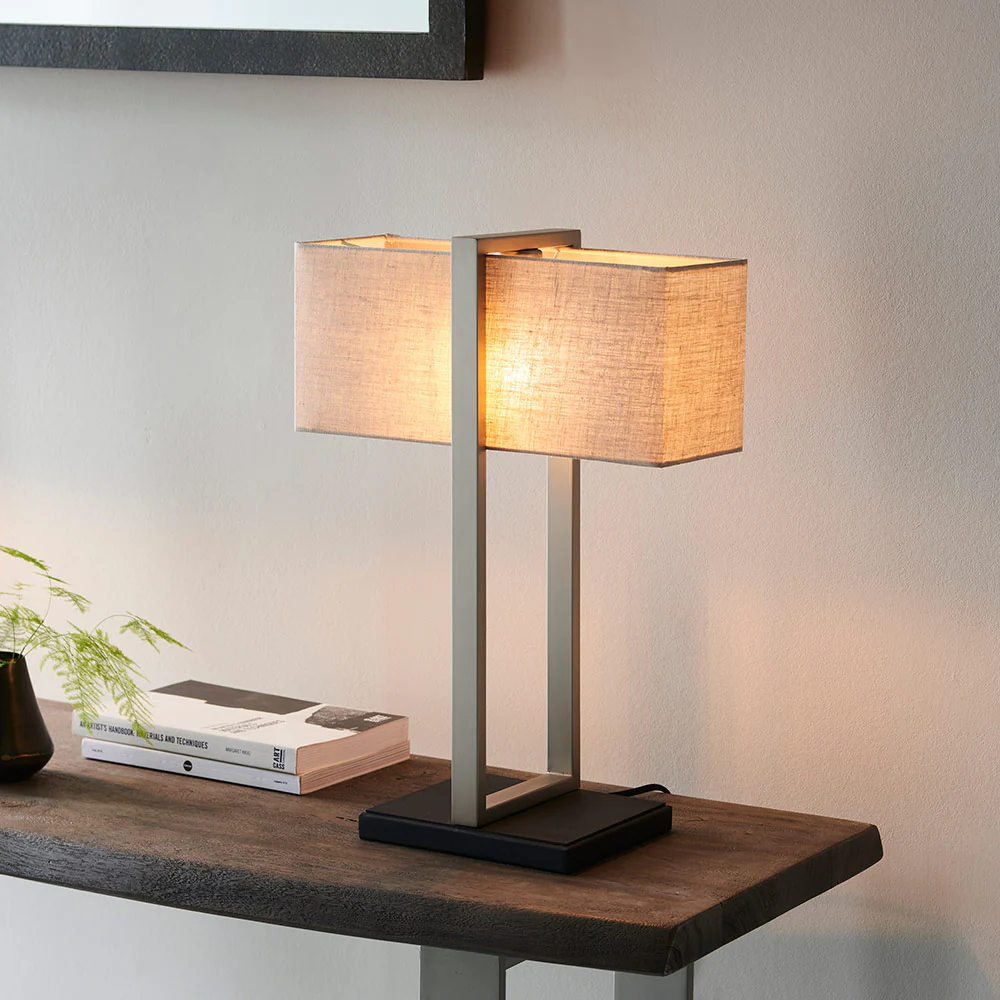 Willot Satin Nickel Table Lamp