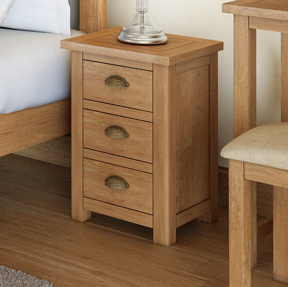 Florence 3 Drawer Bedside Table