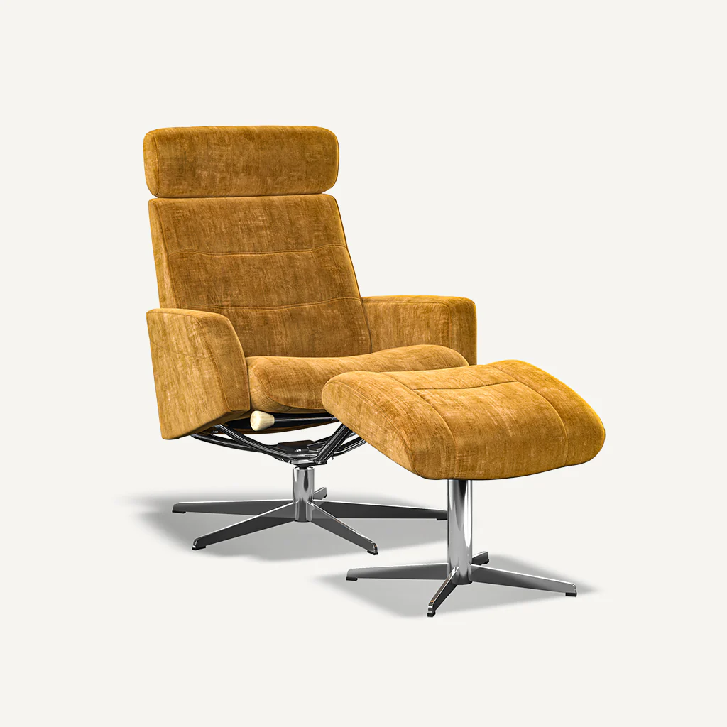 Gabriel Reclining Chair and Footstool - Image 3