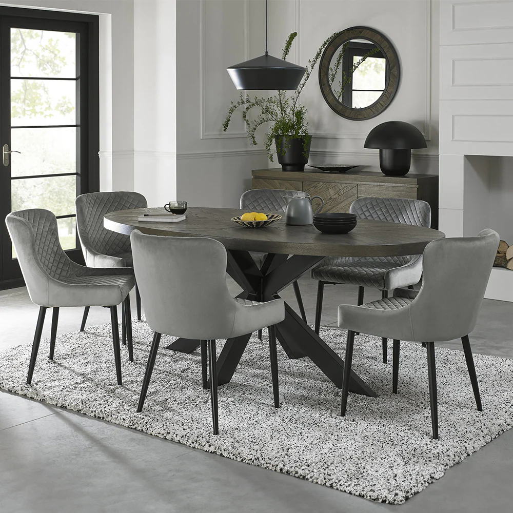 Glendale Fumed Oak 6 Seater Dining Table