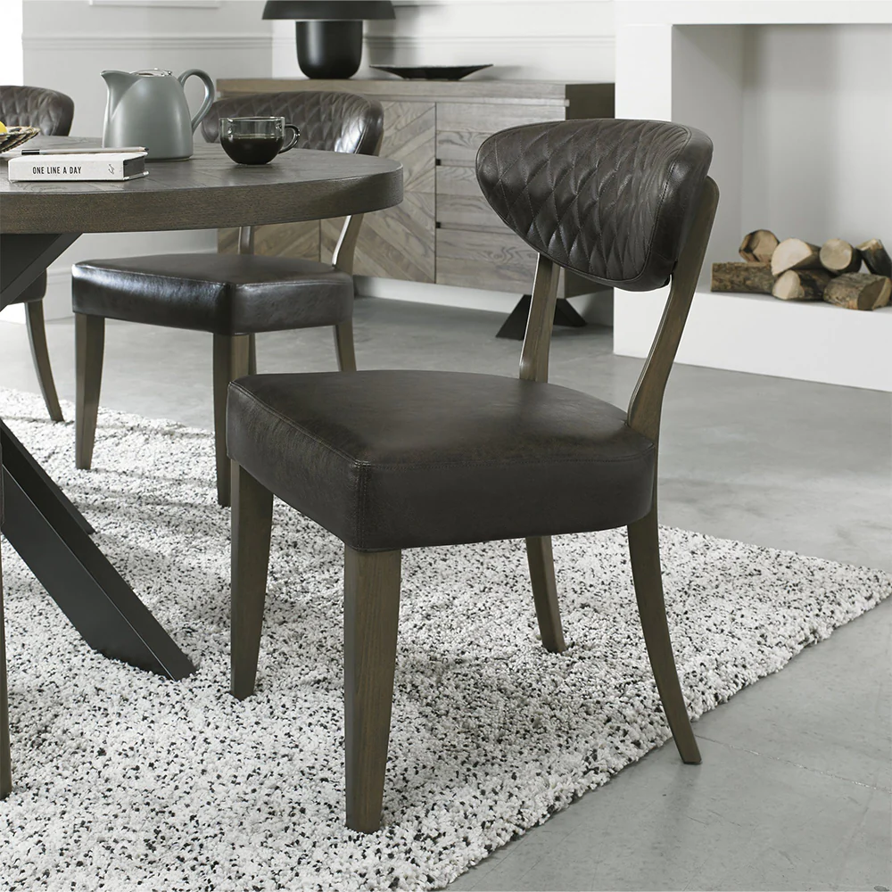 Glendale Fumed Oak Upholstered Chair