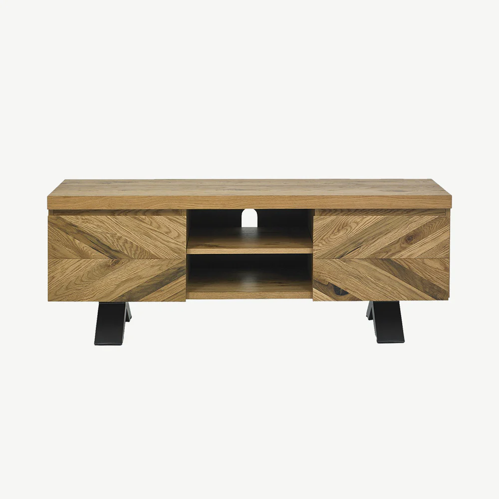 Glendale Rustic Oak Entertainment Unit - Image 2