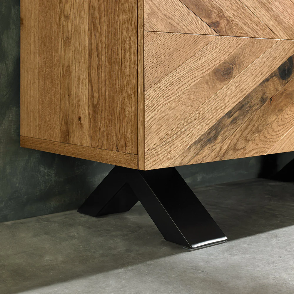Glendale Rustic Oak Narrow Sideboard - Image 2