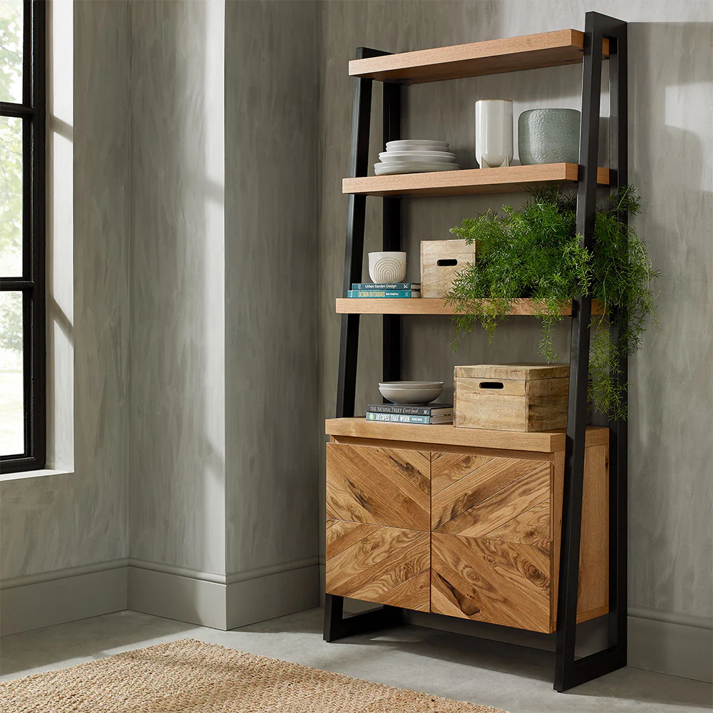Glendale Rustic Oak Open Display Unit