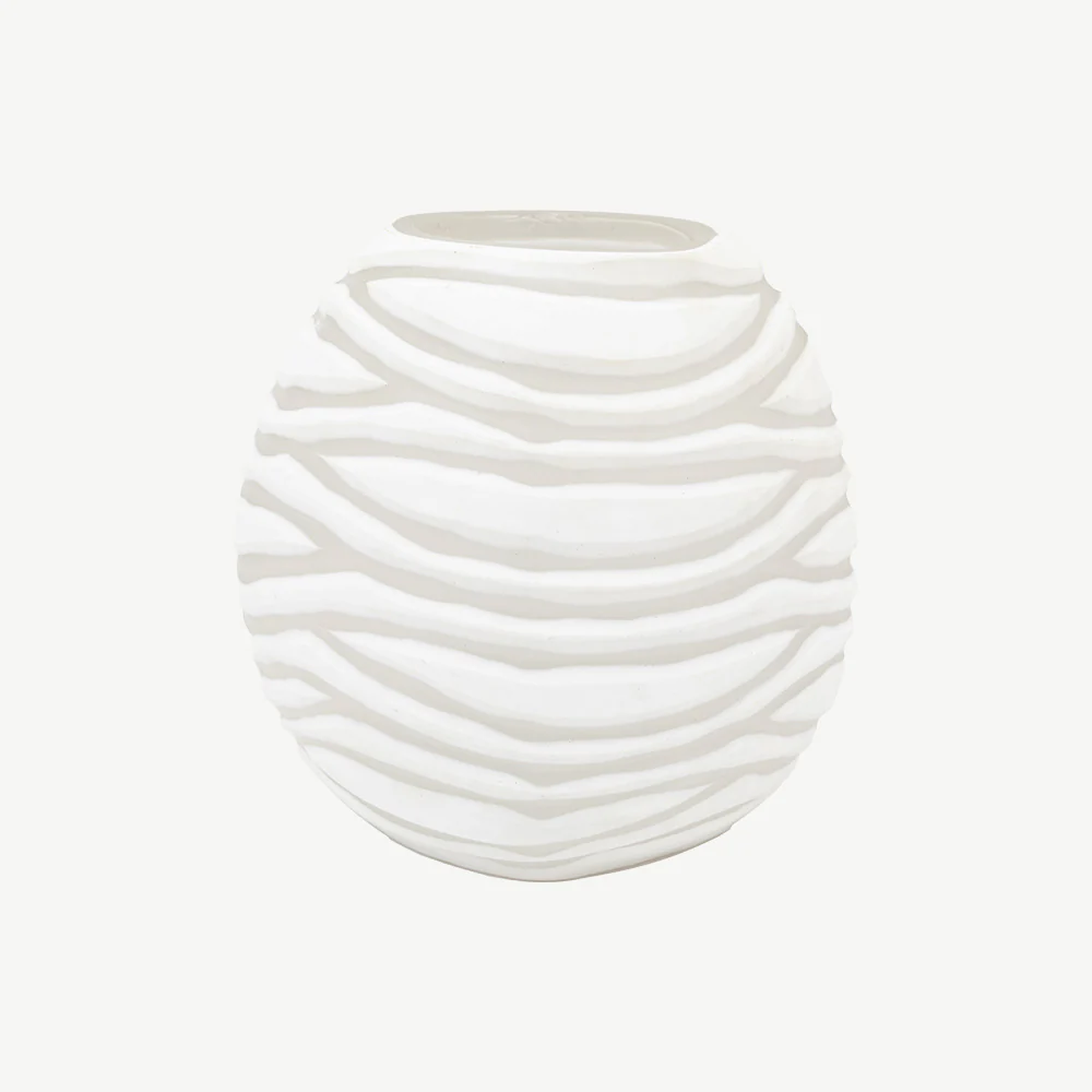Handblown Carved Glass Vase - Image 6