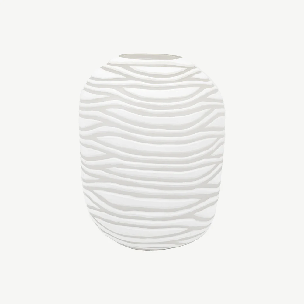 Handblown Carved Glass Vase - Image 7