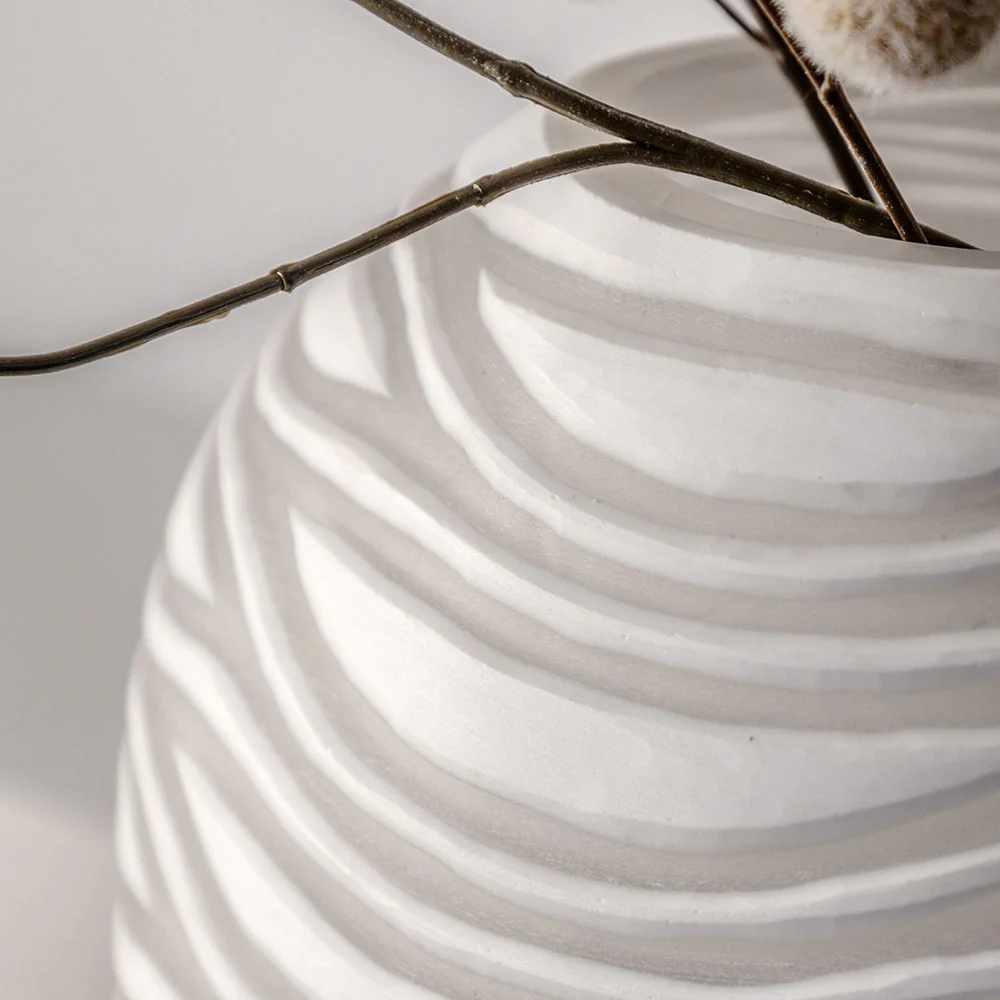 Handblown Carved Glass Vase - Image 9
