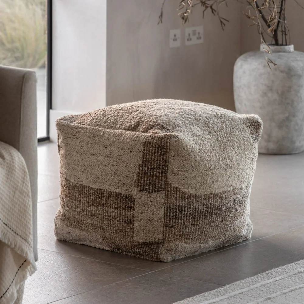 Herning Tonal Natural Pouffe