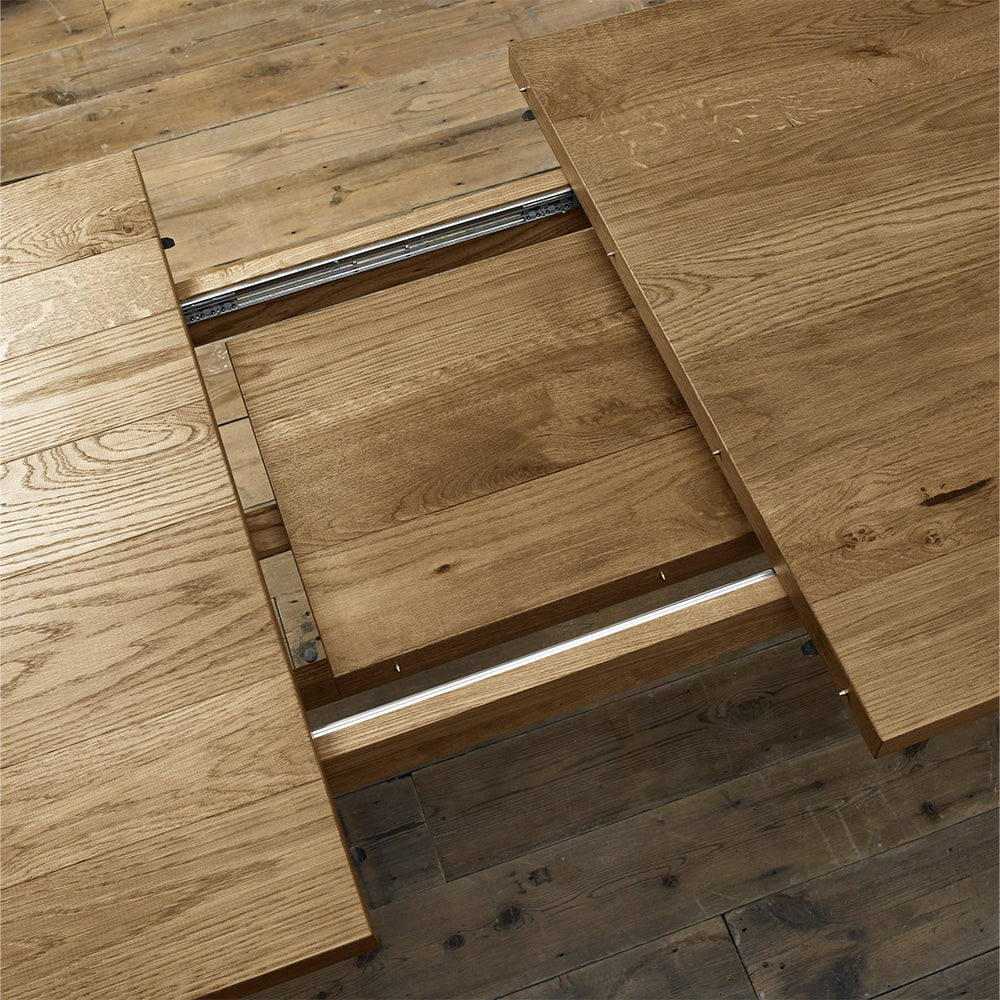 Highgate Rustic Oak 177-222cm Extending Dining Table - Image 4
