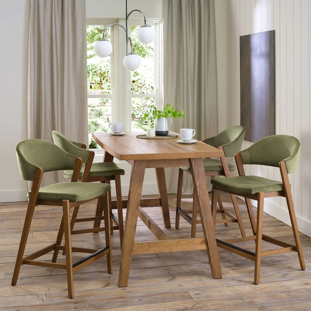 Highgate Rustic Oak Bar Table - Image 5