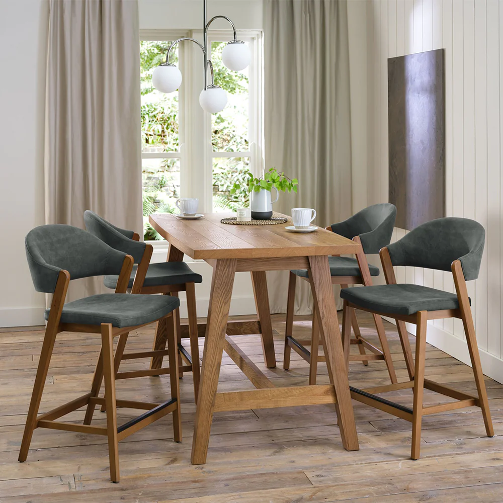 Highgate Rustic Oak Bar Table - Image 6
