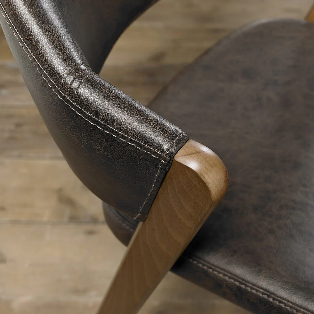 Highgate Rustic Oak Dining Chair - Image 23
