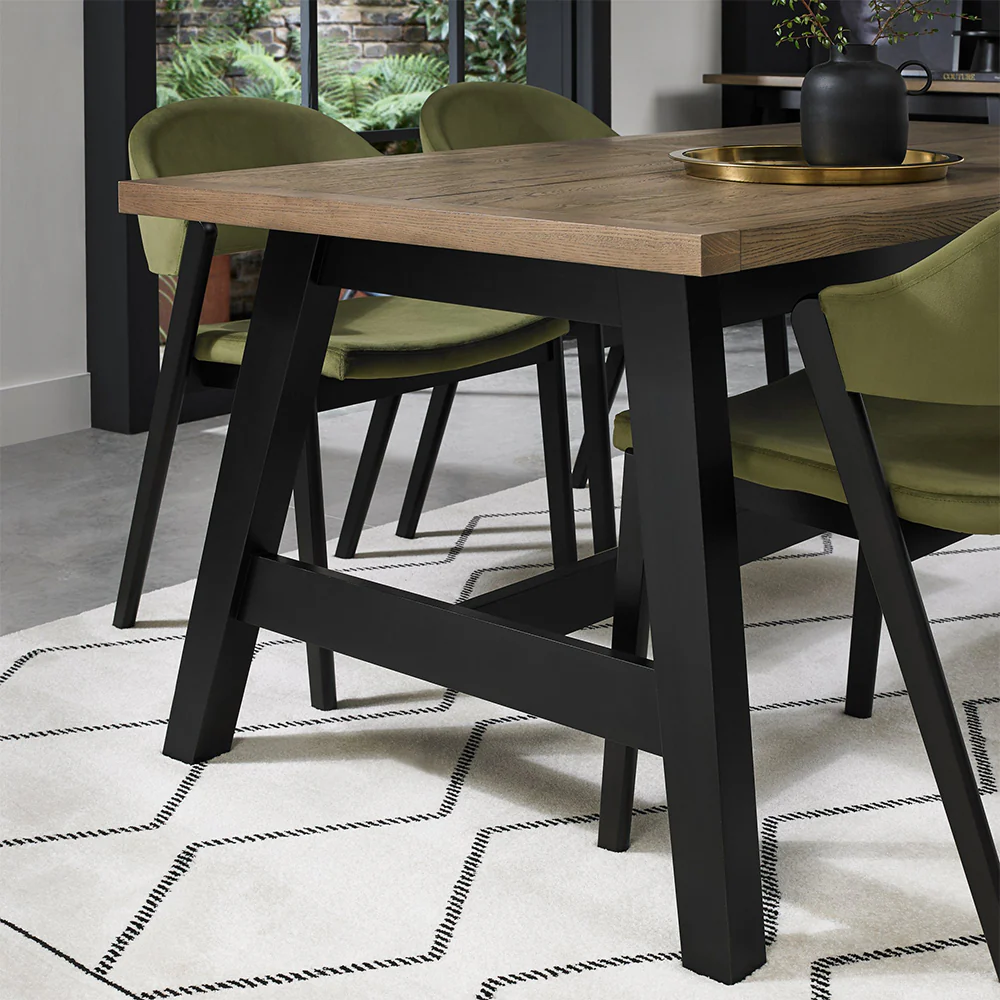 Highgate Weathered Oak 177-222cm Extending Dining Table