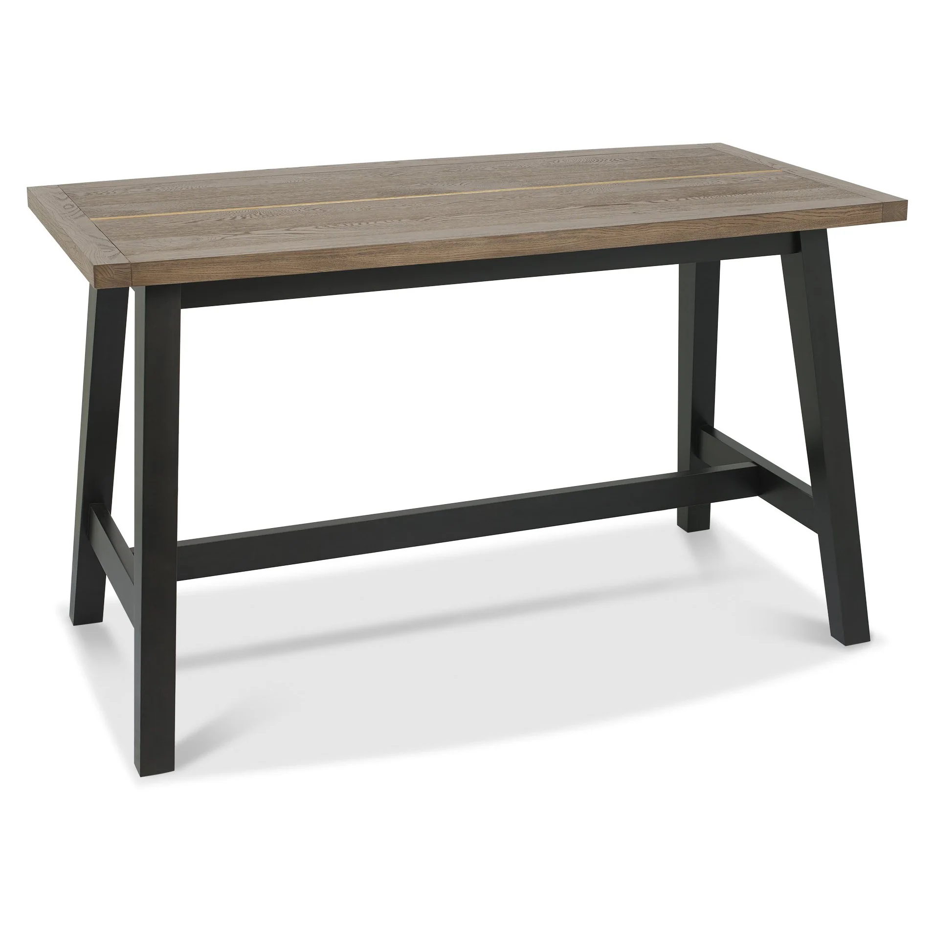 Highgate Weathered Oak and Peppercorn Bar Table - Image 2
