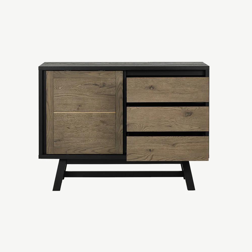 Highgate Weathered Oak Narrow Sideboard - Image 2