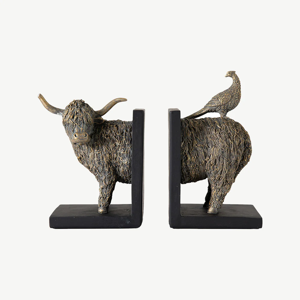 Highland Cow Bookends Set of 2