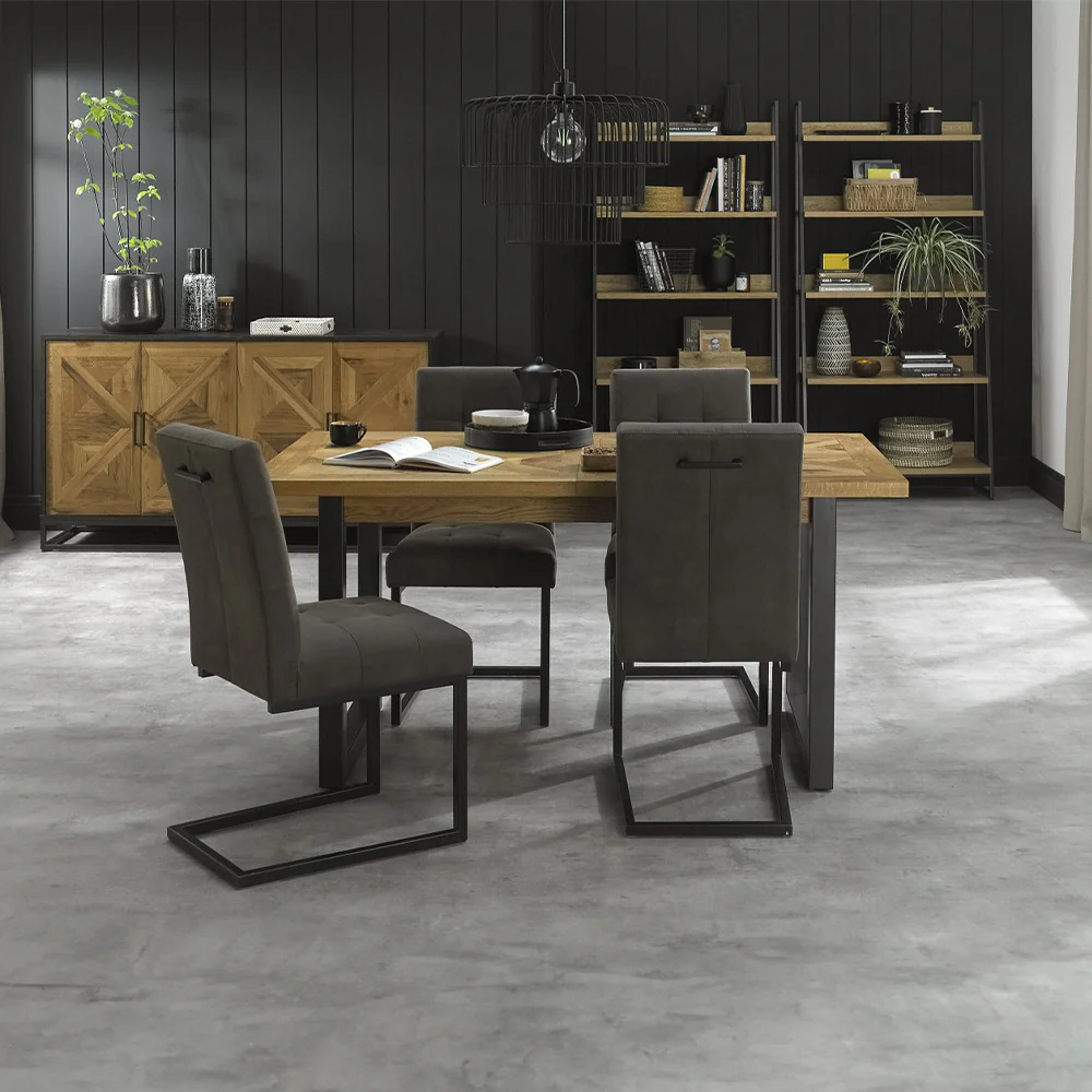 Hindon Rustic Oak 158-203cm Extending Dining Table