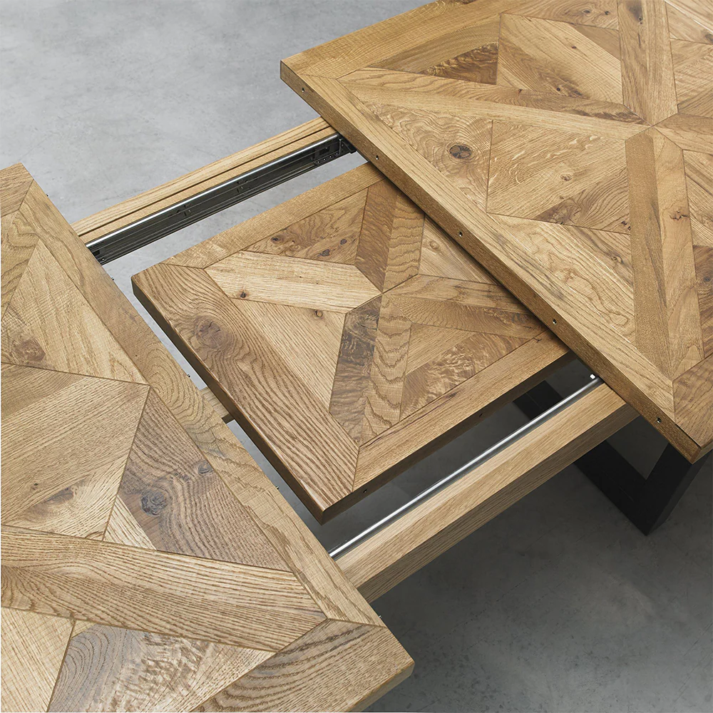 Hindon Rustic Oak 158-203cm Extending Dining Table - Image 3