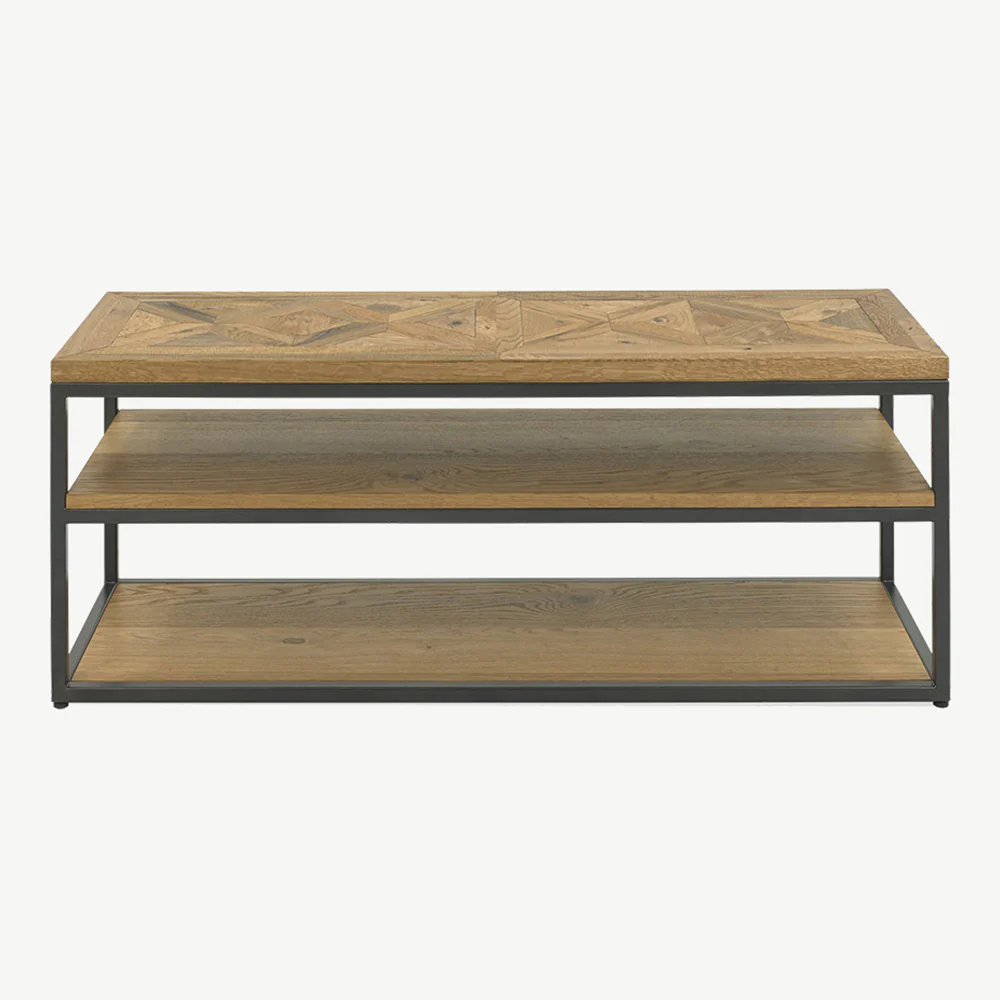 Hindon Rustic Oak Open Entertainment Unit - Image 2